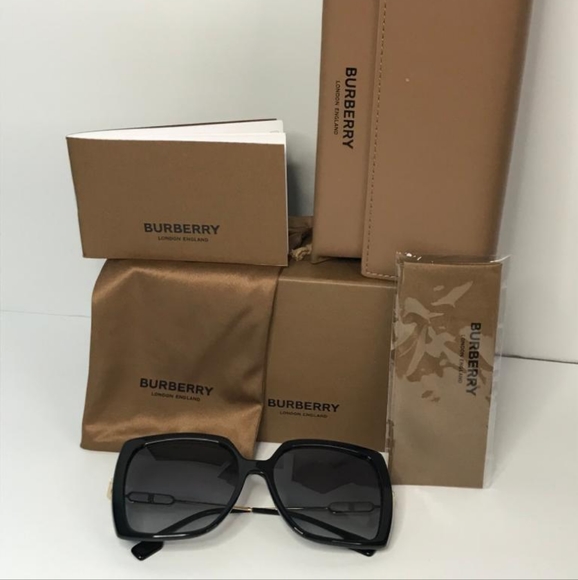 💯 Originl Burberry Luna Gray Gradient Square Ladies Sunglasses BE4332F 30018G - Picture 6 of 17